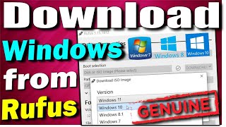 Download Windows 10, 7 or 8.1 Using Rufus | Genuine ISO