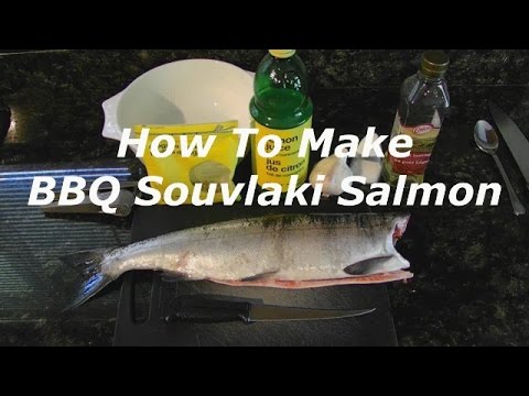 BBQ Salmon Souvlaki Recipe