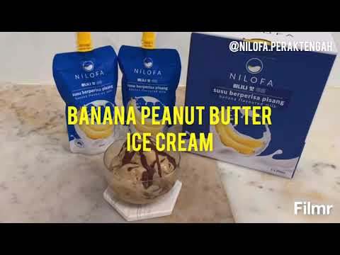 Banana Peanut Butter Ice Cream with Nilofa Banana flavoured Milk