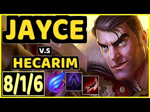 SUMMIT (JAYCE) vs HECARIM - 8/1/6 KDA TOP CHALLENGER GAMEPLAY - KR
