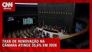 Vídeo: Taxa de renovação na Câmara atinge 35,6% em 2026 | CNN NOVO DIA