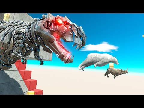 Run Away and Jump Over 5 Levels of Lava - Animal Revolt Battle Simulator