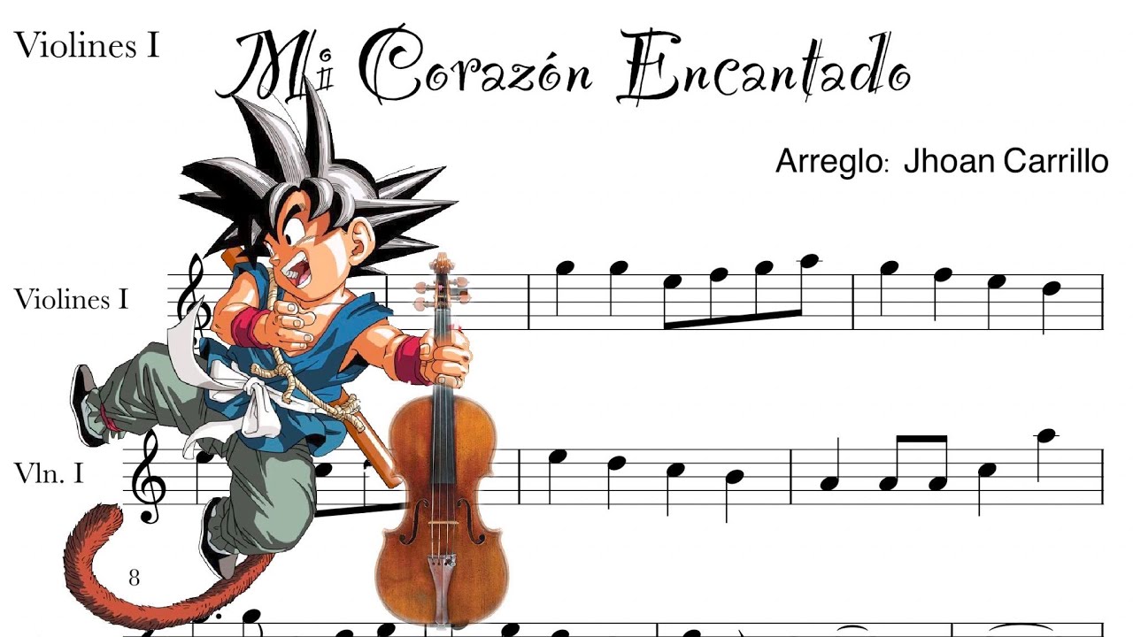 #violinsheet  #DragonBall Mi Corazón Encantado - partitura para violín - violin sheet