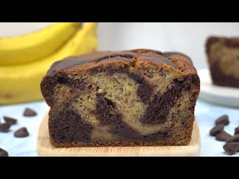 Beautiful Marble Banana Bread is moist, fluffy with natural sweetness baked in and chocolate.
