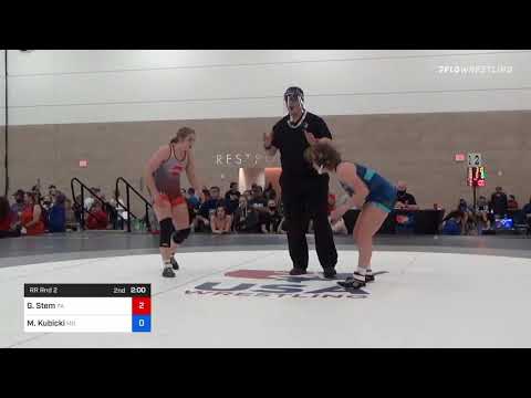65 Kg Rr Rnd 2 - Grace Stem, PA Vs Maddie Kubicki, MO