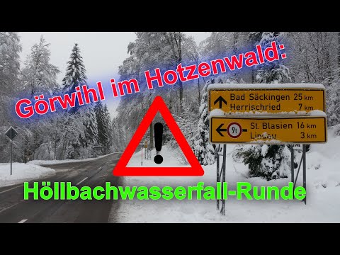 ❄☃👣🌲🎒 Görwihl im Hotzenwald: Höllbachwasserfall-Runde im Tauschnee 👀  **für Hartgesottene** 😎