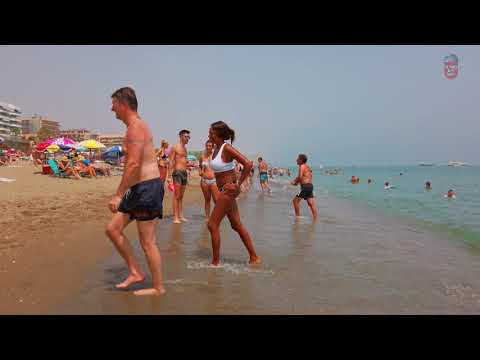 TORREMOLINOS Beach Walk - La CARIHUELA Beach | MALAGA, Costa de Sol beach | Spain BEST BEACHES 4k