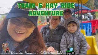 TRAIN AND HAY RIDE ADVENTURE AT LEMOS FARM IN HALF MOON BAY CALIFORNIA // #funride #family #2022