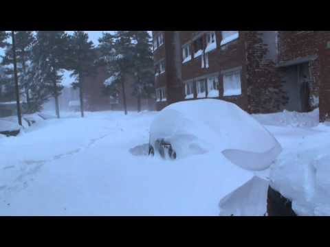 Snowstorm in Aseri Estonia  - 2010/12/10