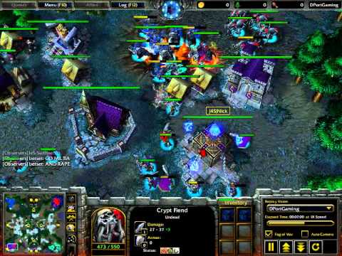 WarCraft 3 :  2v2 Ryuk (NE) + eMaL (UD) vs Nick (HU) + WoLv (NE) - WC11