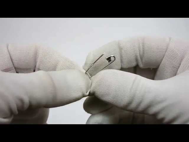 Срібна родована шпилька хба10 Відео огляд