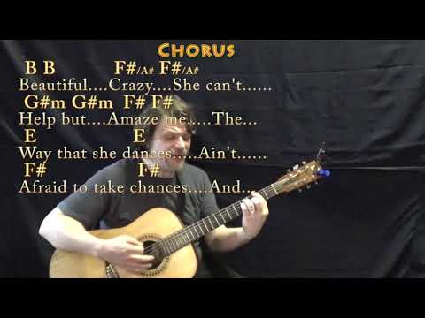 Beautiful Crazy (Luke Combs) Guitar Cover Lesson in B with Chords/Lyrics