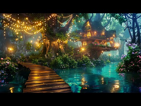 Whimsical Fantasy FairyTales Village 🍃 Magical Music & ASMR Soft Lake | Sleeping, Meditation, Heals