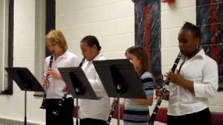 Zac's clarinet group playing Frere Jacque