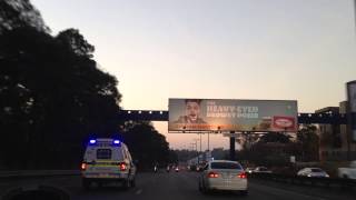 preview picture of video 'President Obama South Africa June 2013 - Convoy Driving from Soweto to Sandton'