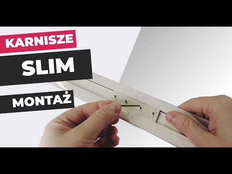 Montaż szyn sufitowych karniszy aluminiowych typu Slim