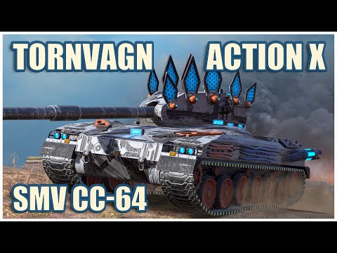 Bofors Tornvagn, Action X & SMV CC-64 • WoT Blitz Gameplay