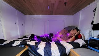 Box Truck Camping in -9 degrees (NO HEATER)
