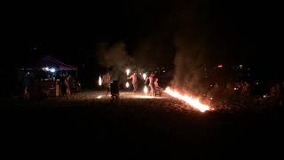 preview picture of video 'Fire Play in Chenang Beach, Langkawi, Malaysia'