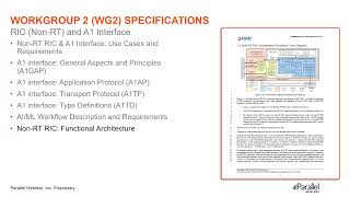 O-RAN WG2 & WG3: Task Groups and Deliverables