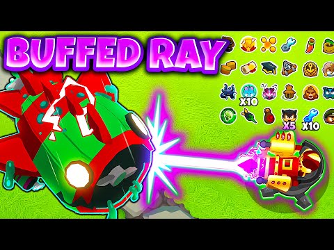 GODBOOST BUFFED RAY of DOOM vs ELITE BLOONARIUS (Modded BTD 6)