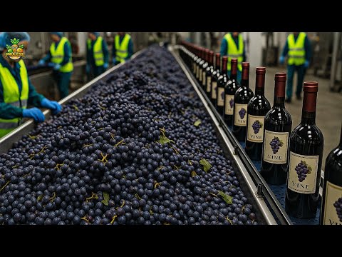 How Grapes Are Turned Into Wine In A Factory | Wine Production Process
