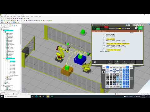 FANUC Roboguide - How to establish Communication between 2 Robots using the DI and DO?