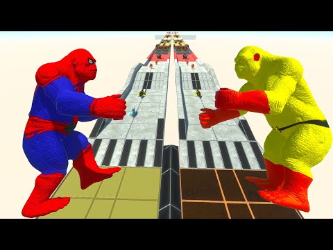 SUPERMAN GORO VS SAITAMA GORO DEATH RACE COMPITATION - Animal Revolt Battle Simulator