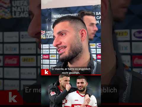 Undav und Demirovic albern über Jubel in der Mixed Zone #shorts