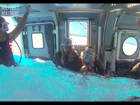 Marines Get Dunked in the "Helo Dunker" - Crash Course on Ditching