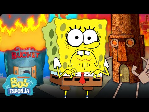 Bob Esponja | A Fenda do Biquíni sendo DESTRUÍDA por 20 Minutos Seguidos 💥  | Português