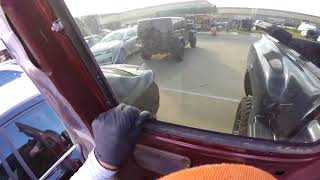 FAST VIDEO,BODY SHOP WORK REMOVE QUARTER GLASS CHEVY 1500 (99)