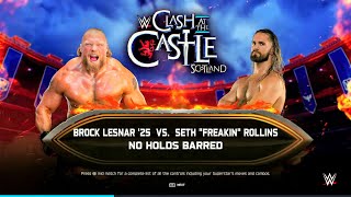 WWE 2K25 FULL MATCH - Brock Lesnar vs. Seth Rollins - Who Wins This EPIC Grudge Match?