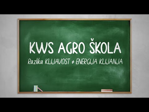 KWS AGRO ŠKOLA - Razlika između KLIJAVOST≠ENERGIJA KLIJANJA