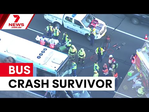 Teen describes terrifying M2 bus crash | 7NEWS
