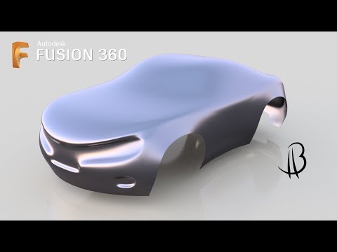 Car Design Speedrun 3:4 - Using Autodesk Fusion 360 - form exploration