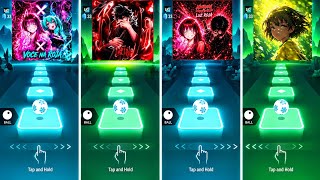 Voce Na Roja 🆚 Monday Luz Roja 🆚 Anime Music Battle 🔥 Tiles Hop EDM Rush Gameplay | V Gamer 💥