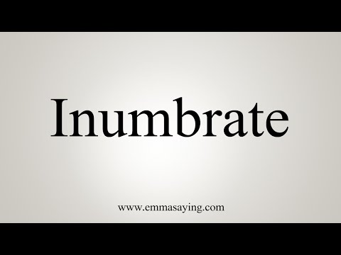 How To Say Inumbrate Video