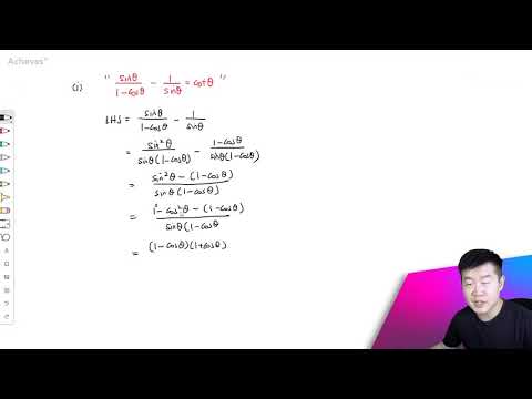 O Level A-Math 2019 Paper 2 Q2 i