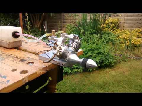 Vega V Twin Aero Glow Engine