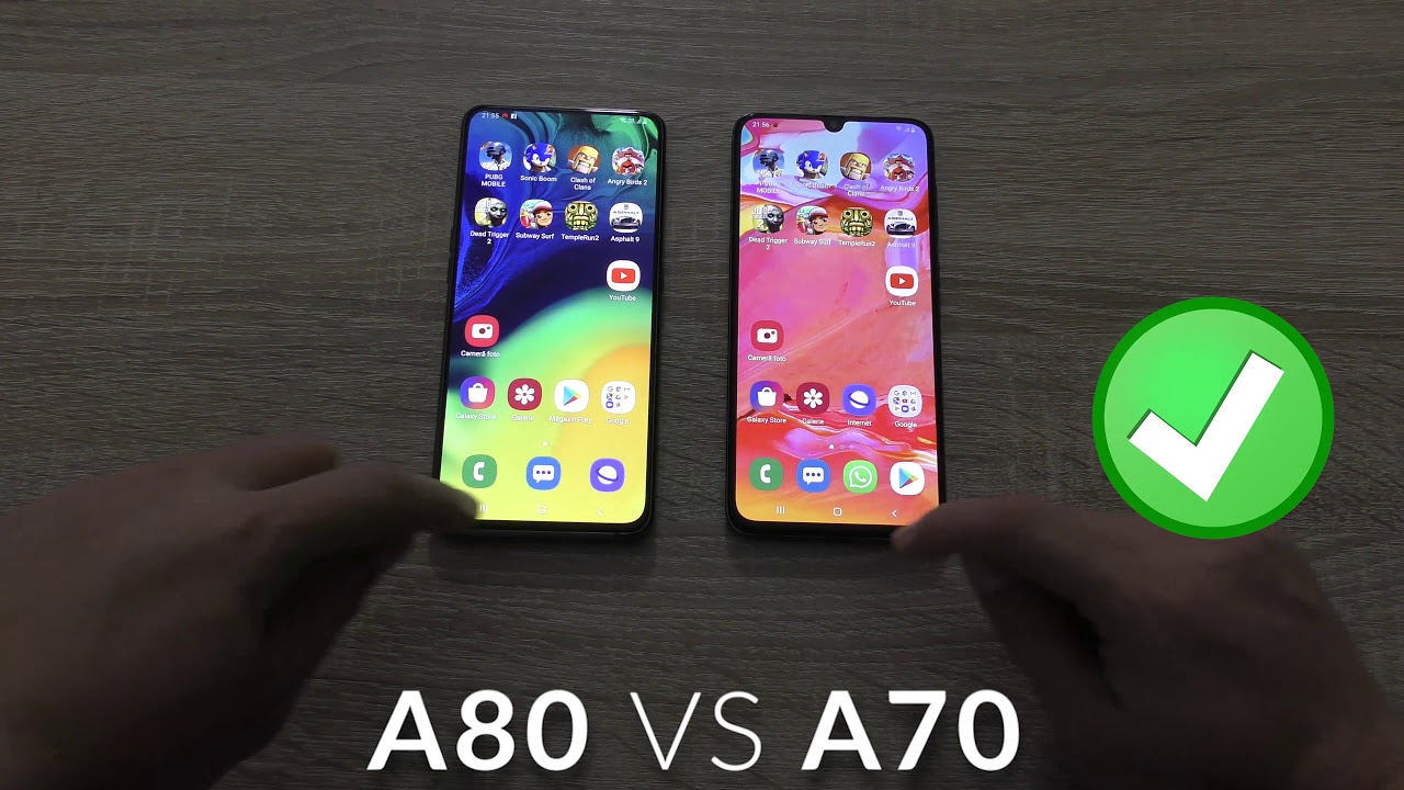 Samsung Galaxy A80 vs Galaxy A70 - Speed test and Camera comparison