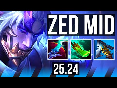 ZED vs AHRI (MID) | Good KDA: 17/2/5 | KR Master | 25.24