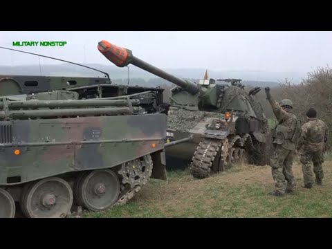 Schwierige Bergung im Schlamm /Panzerhaubitze 2000  / Heavy Recovery - Quadriga 2024 Teil 2