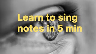Learn to sing music notes in 5 minutes with this single song