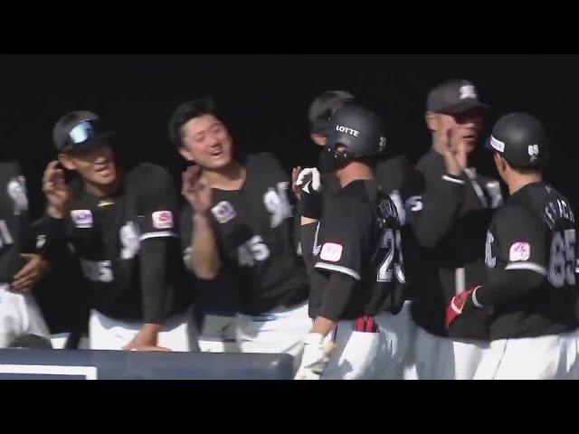 【ファーム】逆方向へ!! マリーンズ・石川慎吾のライトスタンドへの2ランホームランで追加点!! 2024年3月30日 北海道日本ハムファイターズ 対 千葉ロッテマリーンズ