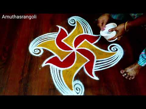 Ipasi madham kolam/Swastik rangoli/ daily rangoli/ Friday kolam/ #ippasimadhakolam/