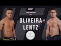 Charles Oliveira Vs Nik Lentz Simulation