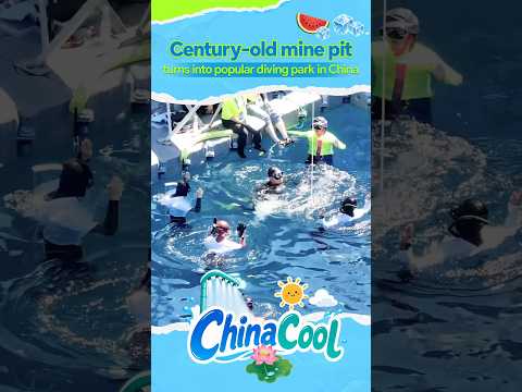Century‑old mine pit turns into popular diving park in China #chinacool