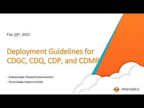 Webinar - Deployment Guidelines