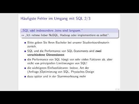 Big Data Engineering: NSA (Teil 1) -  SQL